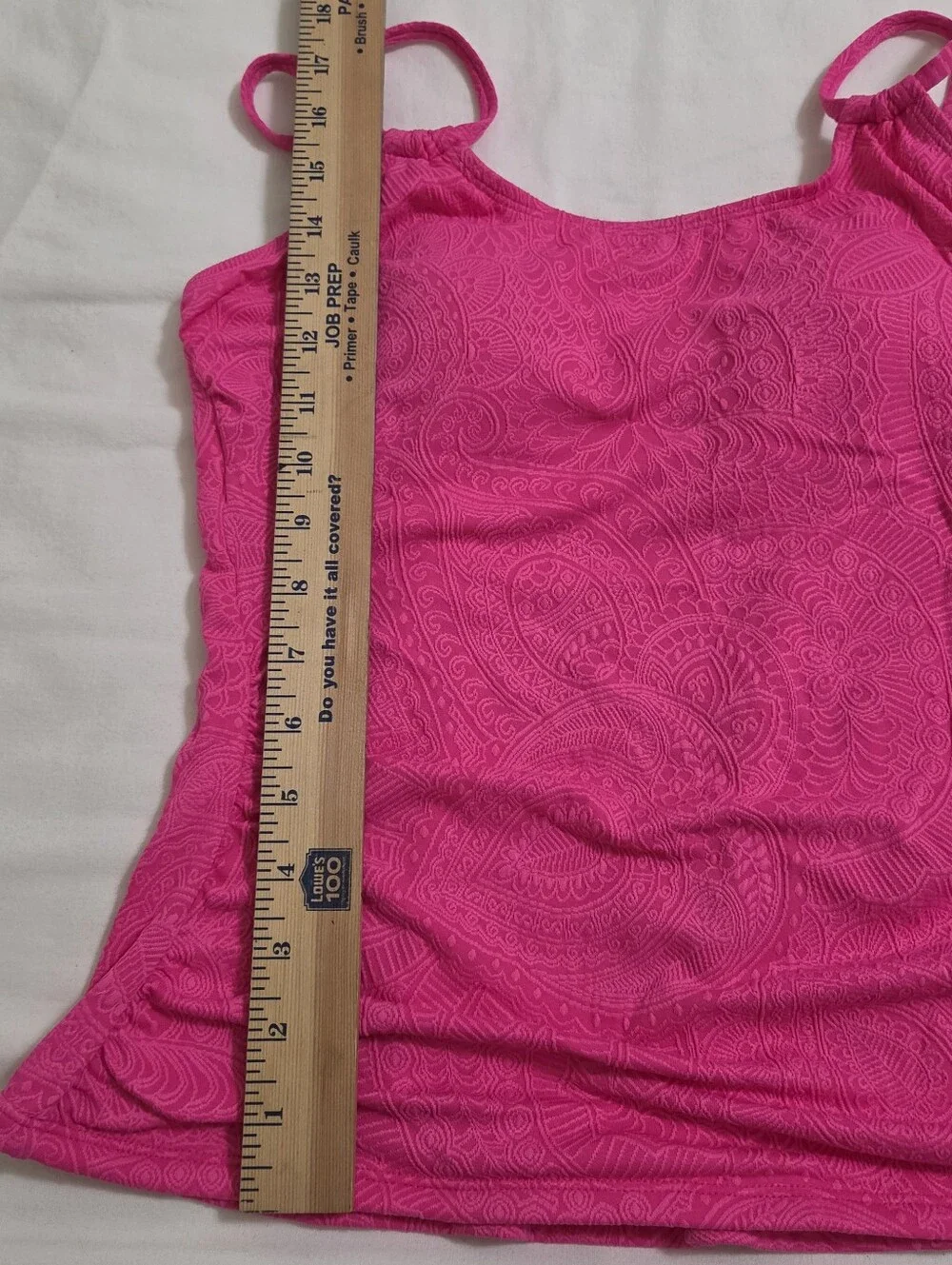 Swim Solutions Hot Pink Paisley Swim Camisole